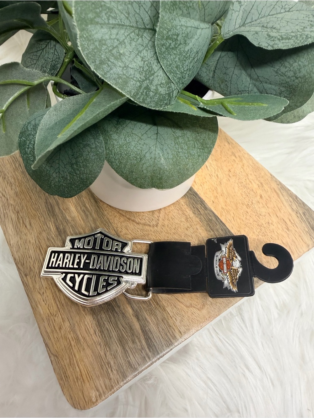 Harley-Davidson Black and Silver Motor Cycles Belt Buckle